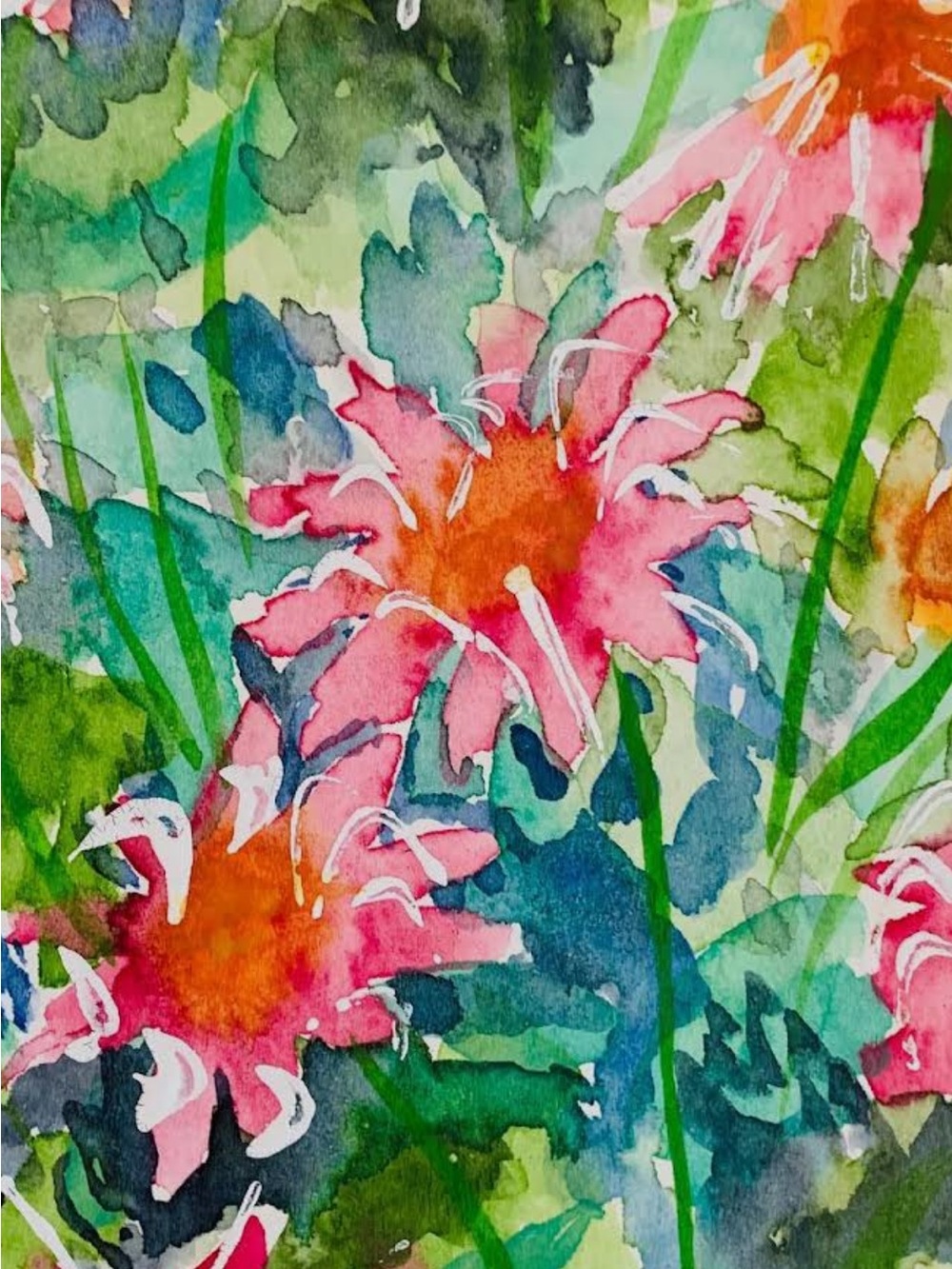 Original Gouache Floral Greeting Cards – Premium 4x6 Linen Stock (Set of 5)